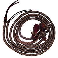 Yacht Rope Reins w/Slobber 8&#39;, Brown