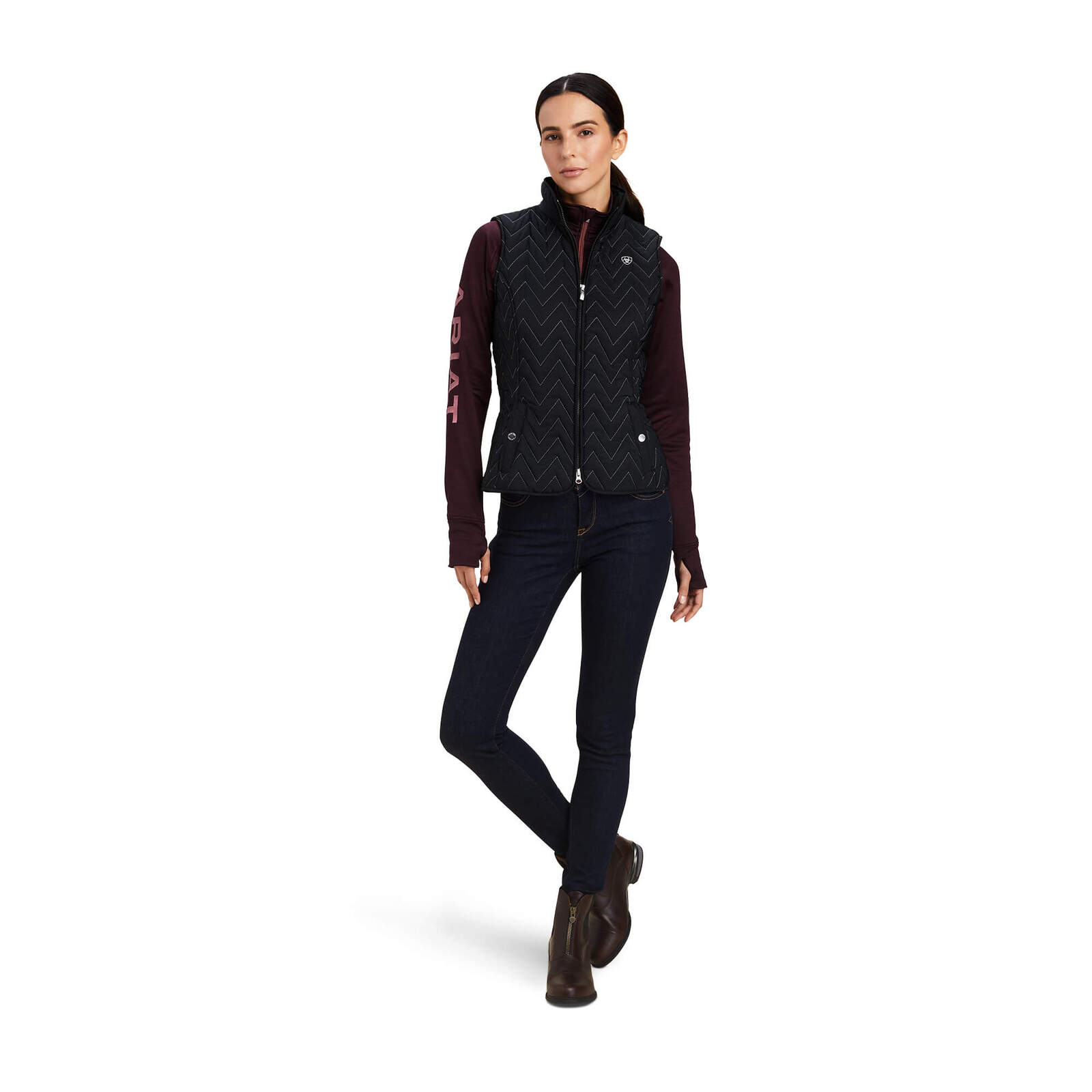Ariat ashley on sale vest black