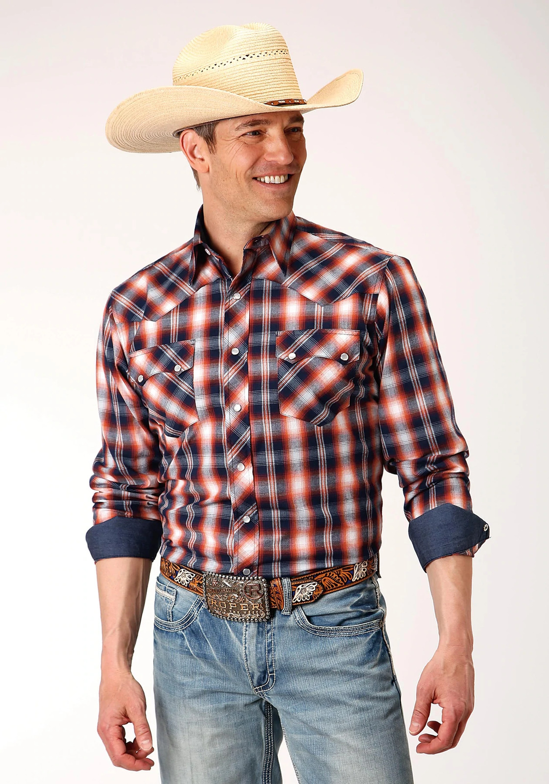 Mens West Made Blue Plaid Shirt