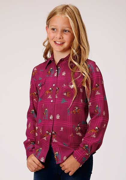 Girls Five Star Retro Cowboy Shirt