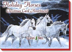 HORSES 20 Leanin Tree CHRISTMAS Cards,HOOFIN' IT THROUGH THE HOLIDAYS Snow 