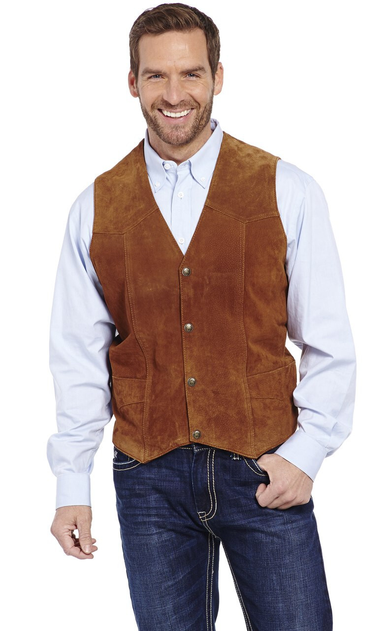 Suede sales biker vest