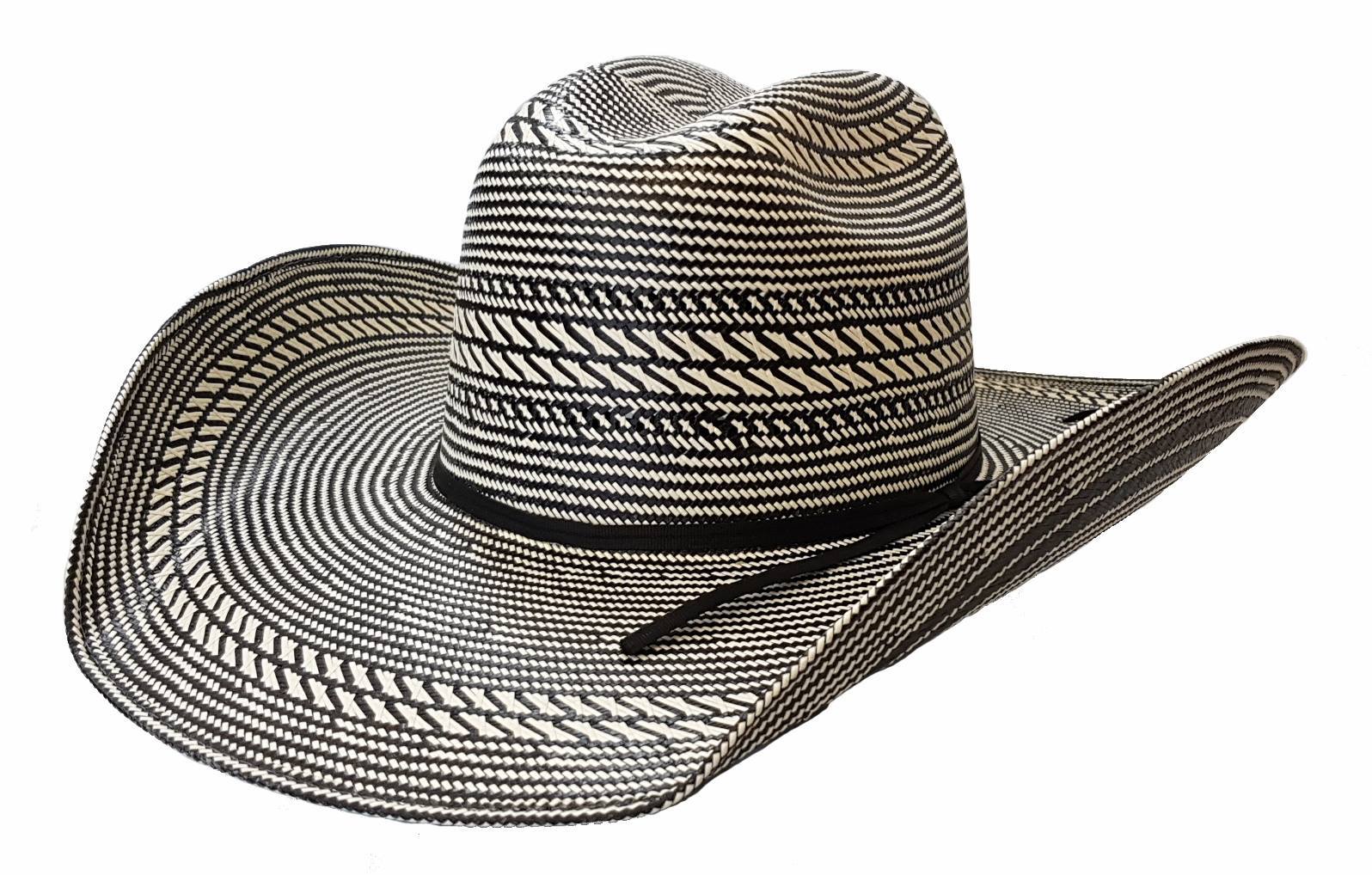 Rio Straw Hat, Black and White