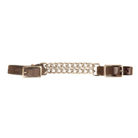 Curb Strap with Double Chain, Dark Oil