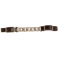 Curb Strap with Flat Twisted Chain, Black