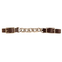 Curb Strap with Flat Twisted Chain, Dark Oil