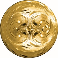 Concho Round Gold 1 1/2&quot;