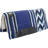 Fleece Western Pad with Blue Navaho