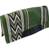 36&quot; x 32&quot; Fleece Western Pad with Green Navaho