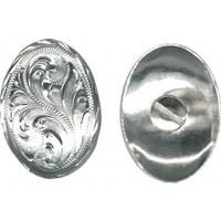 Concho Oval Silver 1 3/4&quot;