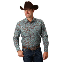 Mens Amarillo Chocolate Paisley Shirt