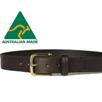 Plain Belt, 38mm, Brown w/Brass Buckle