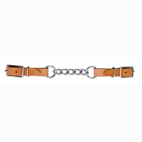 Single Leather Curb Chain 4.5"