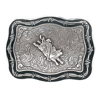 Bull Rider Silver Buckle