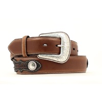 Oval Concho Belt, Brown