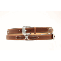 Nocona Star Concho Belt, Brown