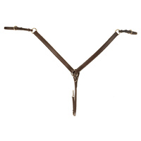 Bridle Leather 1 1/4" Breast Plate, Dark Oil