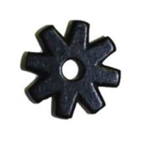 8 Point 1&quot; Black Spur Rowels