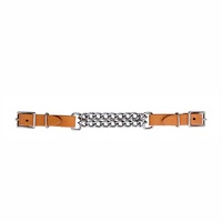 Double Leather Curb Chain 4&quot;