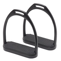 English Stirrups Black Coated Stainless Steel  4.5"