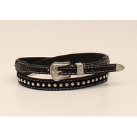 3/8 Calf Hair Hatband, Black
