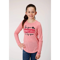 Girls Fix Your Ponytail Long Sleeve Tee