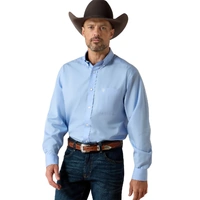 Mens Wrinkle Free Solid Shirt, Light Blue