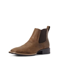 Mens Sport Booker Wide Square Toe, Distressed Tan