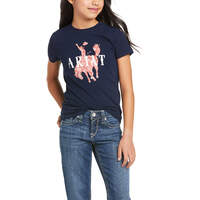 Girls REAL Unbridled Tee, Navy