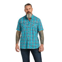 Mens Rebar Made Tough SS Work Shirt, Peacock