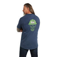 Mens Rebar Cotton Strong Graphic Tee, Lime