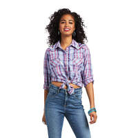 Womens REAL Cornflower Shirt, Plaid