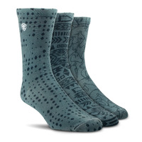 Womens Novelty Crew Socks, Clover Doodle