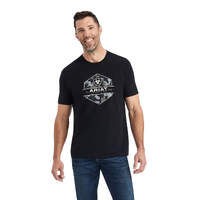 Mens Camo Badge Tee, Black