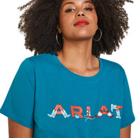 Womens Boot Kickin Logo Tee Exotic Plume