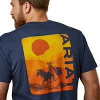 Mens Mustang Fever Tee Navy Heather