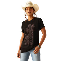 Womens Tall Boot Sketch Tee, Black