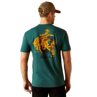 Mens Abilene Shield Tee, Dark Teal
