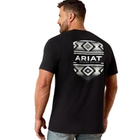 Mens Canyon Aztec Shield Classic Fit T-Shirt, Black