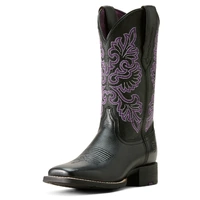 Womens Round Up WST StretchFit, Black Deertan