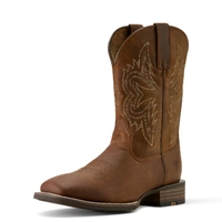 Mens Western Big Rig Boots, Distressed Brown