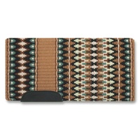 40&quot; x 34&quot; Double Arrow Saddle Blanket, Chocolate/Sage