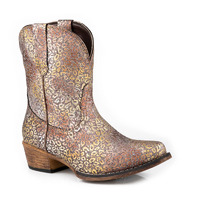 Womens Ingrid, Gold Glitter Leopard