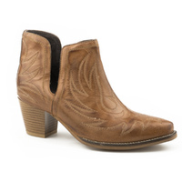 Womens Rowdy Tan Leather Bootie