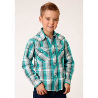 Boys West Made Blue Plaid Shirt