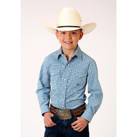 Boys Amarillo Blue Stretch Shirt