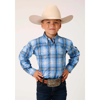 Boys Amarillo Blue Plaid Shirt