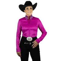 Shiloh Crystaled Taffy Show Blouse, Fuchsia