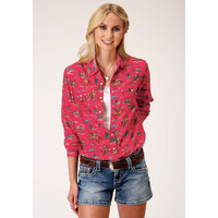 Womens Five Star Red Cowboy Shirt