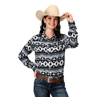 Womens Five Star Navy Aztec Shirt